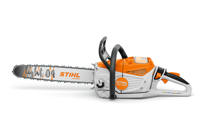 Profilo laterale della motosega Stihl MSA 300
