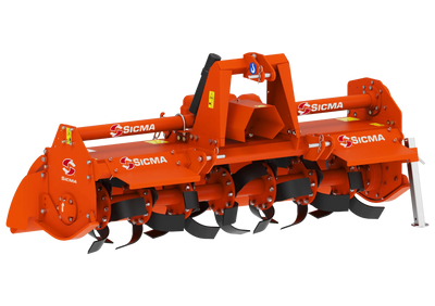 Vista frontale della fresatrice RD Sicma con dettagli del rotore e delle zappe.