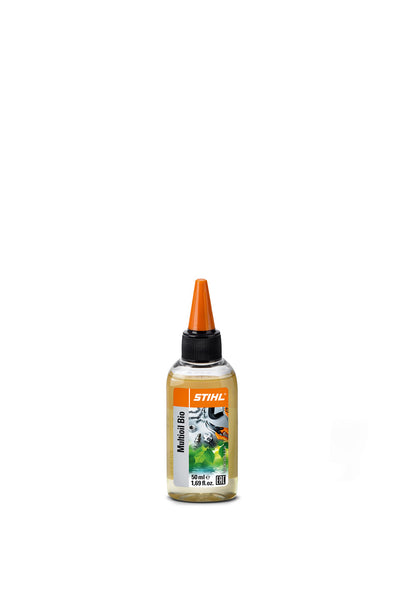 Immagine del Lubrificante Ecologico MultiOil Bio di Stihl in un flacone da 50 ml