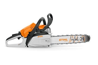 Vista laterale della motosega STIHL MS 212, potenza e prestazioni
