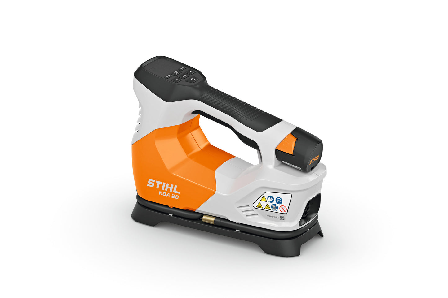 Dettaglio dei pulsanti del compressore Stihl KOA 20