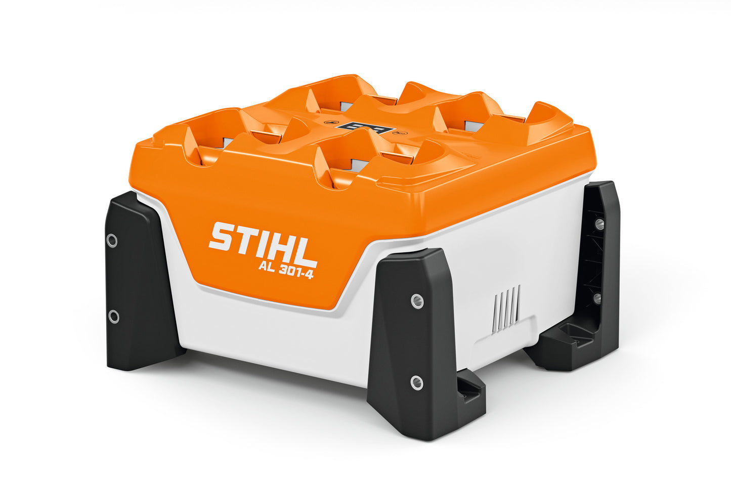 Caricabatterie multiplo Stihl AL 301-4 in configurazione impilata