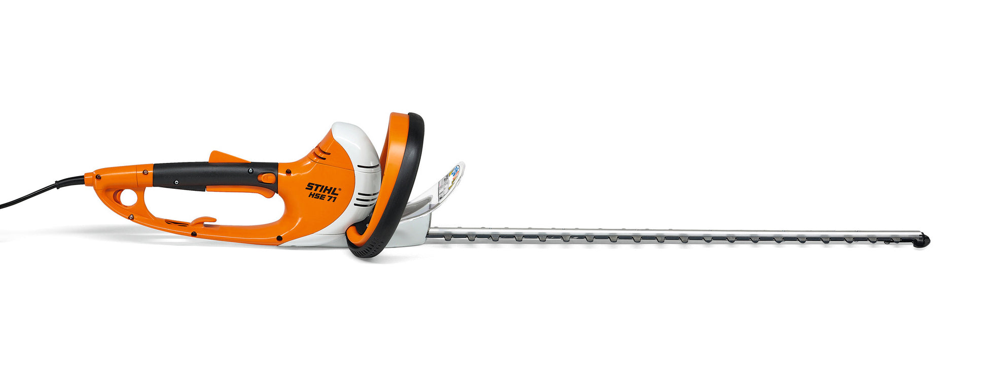 Vista laterale del tagliasiepi elettrico Stihl HSE 71 in uso