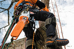 Dettaglio della motosega Stihl MS 201 TC-M, vista laterale