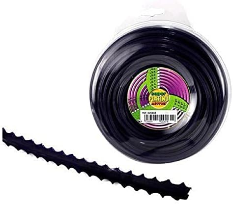 Bobina di filo per decespugliatore nero da 3 mm di diametro e 55 metri di lunghezza, marca Oregon Platinum Gatorline. Ideale per tagliaerba e trimmer, resistente e durevole, adatto per giardini e aree verdi. Accessorio indispensabile per manutenzione del prato.