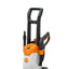 Vista frontale dell'idropulitrice Stihl RE 80, leggera e compatta.