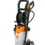 Vista frontale dell'idropulitrice Stihl RE 100 PLUS Control con ugello 3-in-1