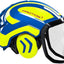 Casco di sicurezza Protos Integral Arborist, colori giallo e blu, con protezione per l'udito e visiera a rete. Ideale per lavori forestali e arboricoltura, garantisce massima protezione e comfort. Design ergonomico e moderno.