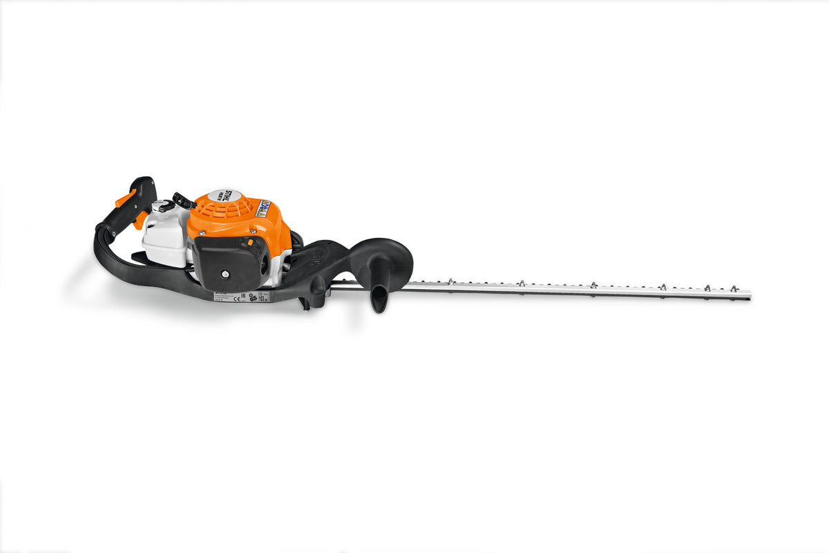Vista laterale del tagliasiepi STIHL HS 87 R con doppia lama
