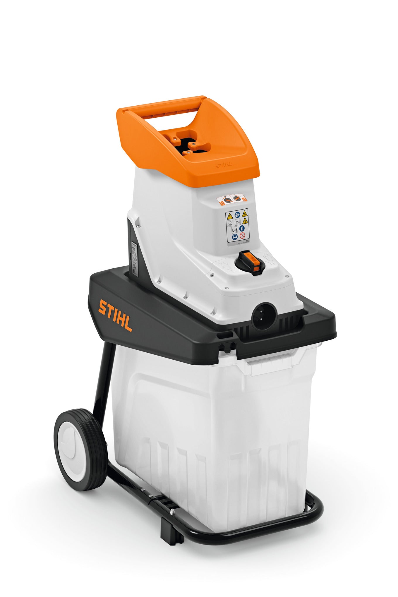 Dettaglio dell'imbuto di riempimento a trifoglio del biotrituratore elettrico STIHL GHE 135 L