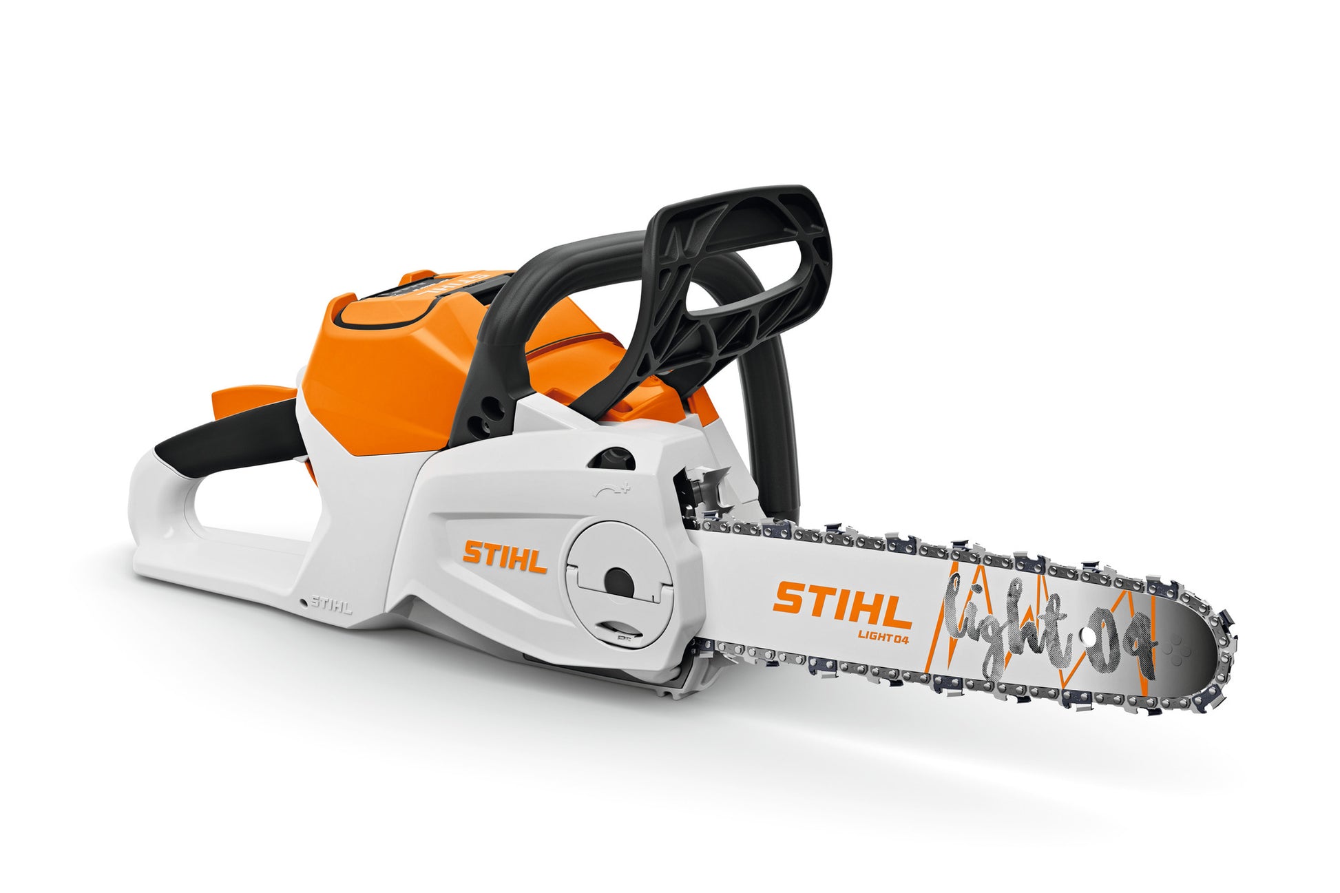 Dettaglio del manico tubolare ergonomico della motosega STIHL MSA 220 C-B