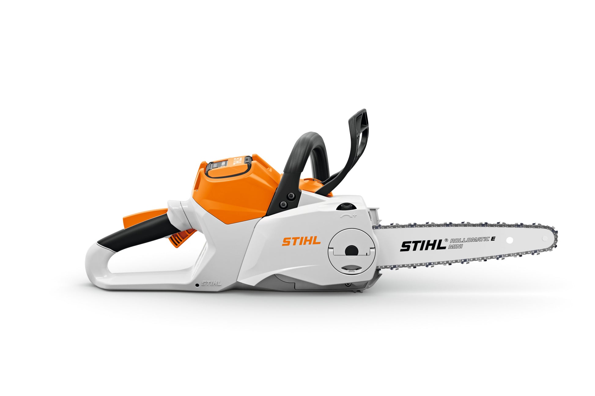 Motosega STIHL MSA 160 C-B in vista laterale con catena visibile