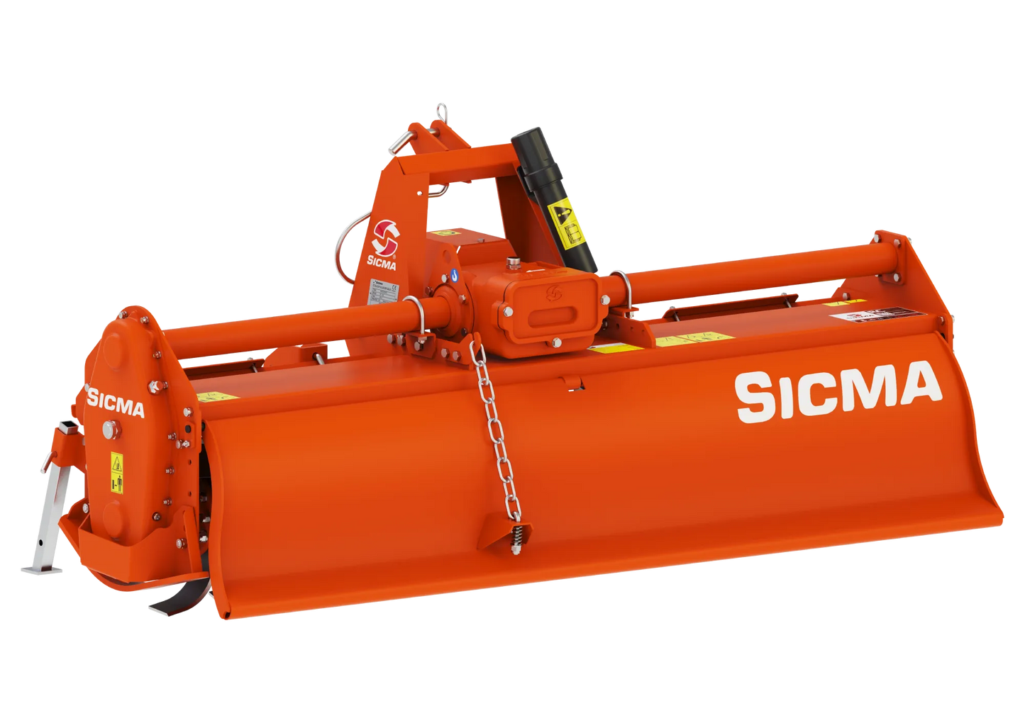 Vista posteriore fresatrice SICMA RC con struttura rinforzata e attacco centrale
