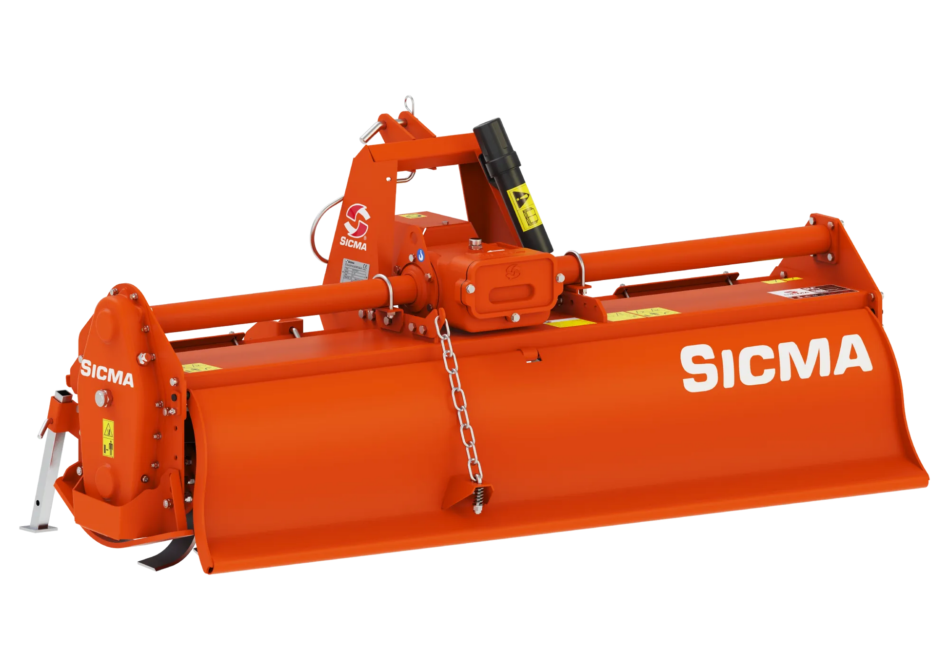 Vista posteriore fresatrice SICMA RC con struttura rinforzata e attacco centrale
