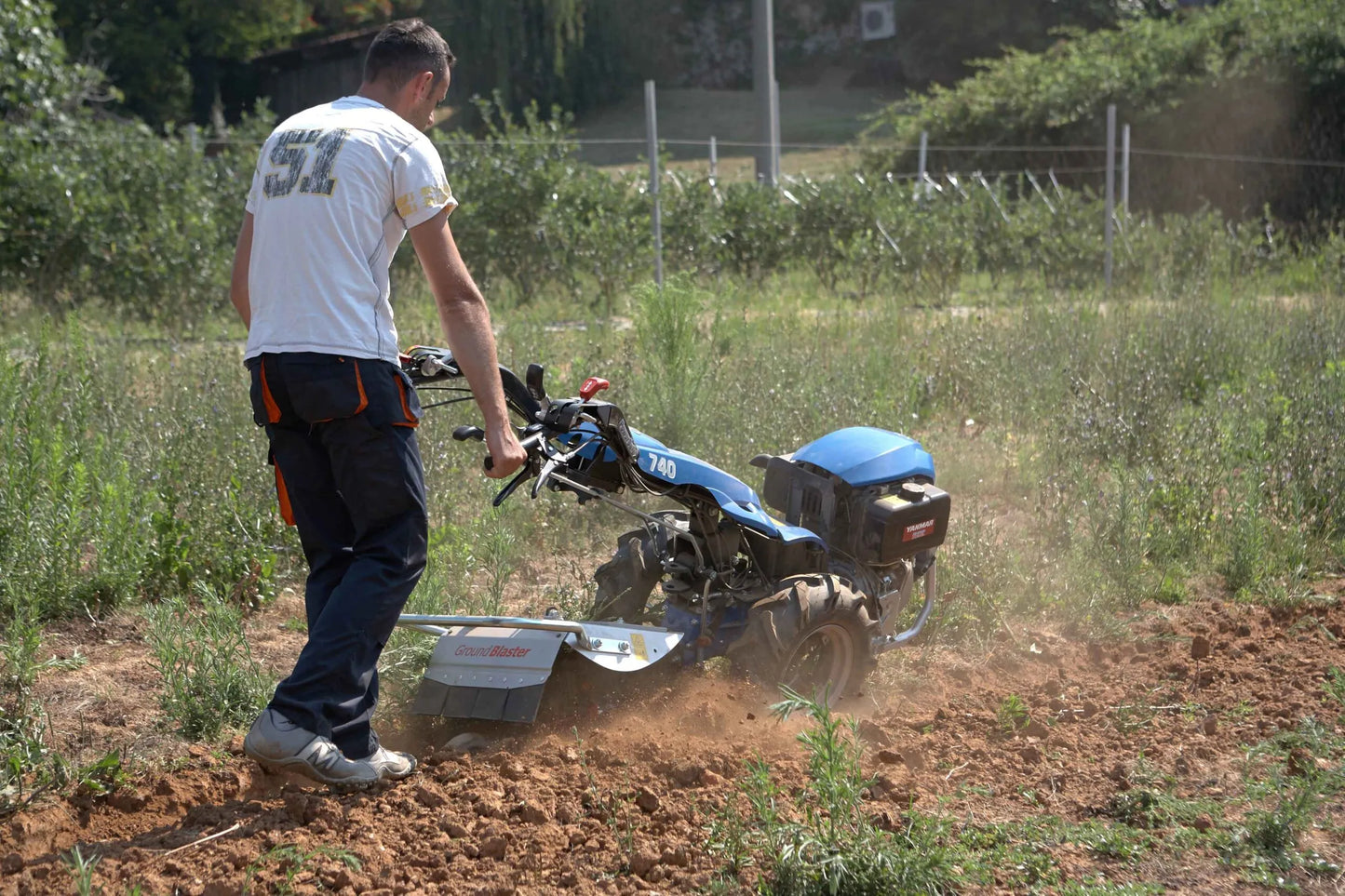 Aratro rotativo GroundBlaster BCS Pasquali Ferrari con 4 lame a spirale