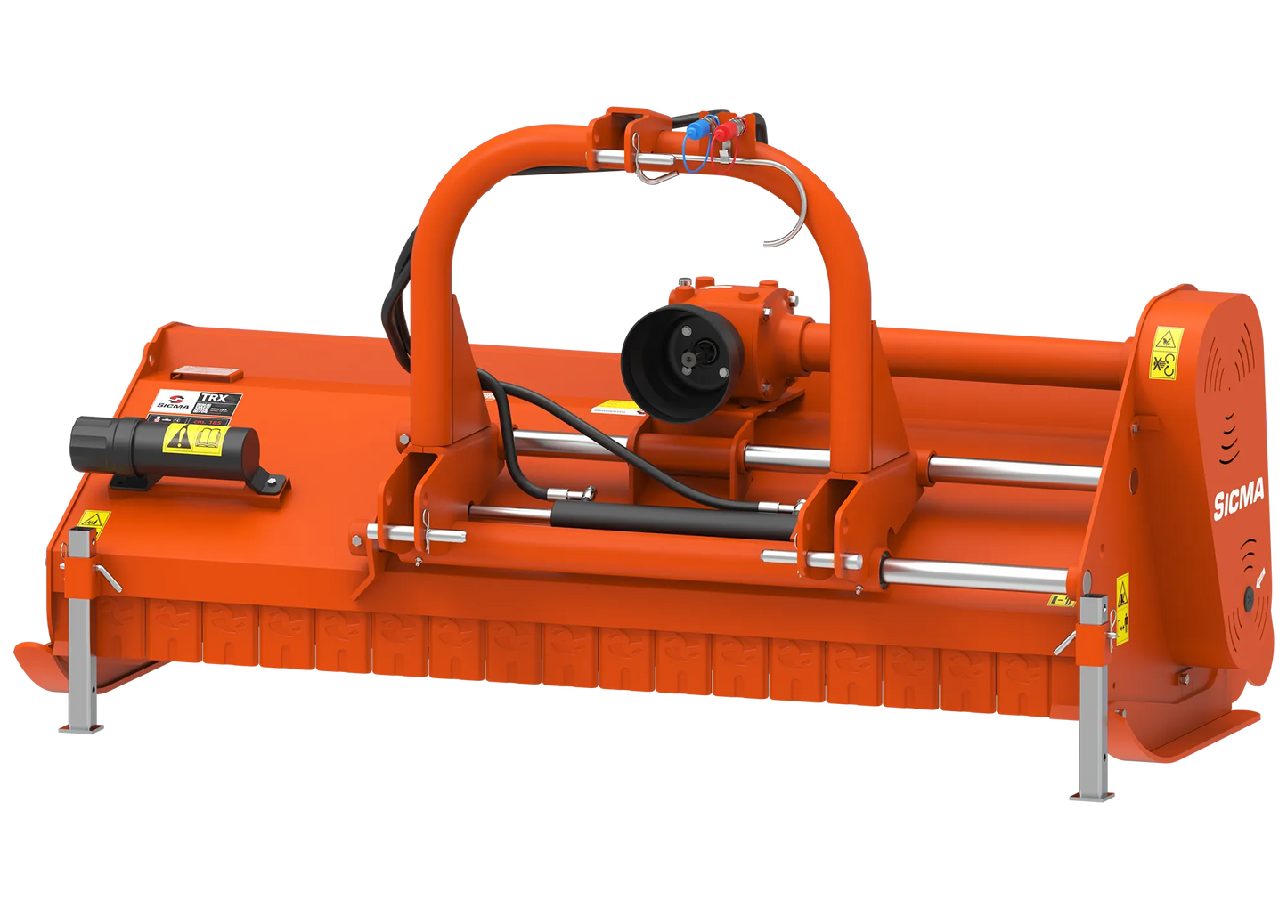 Trinciatutto SICMA spostabile – vista frontale con protezione anteriore anti-lancio oggetti e struttura robusta.