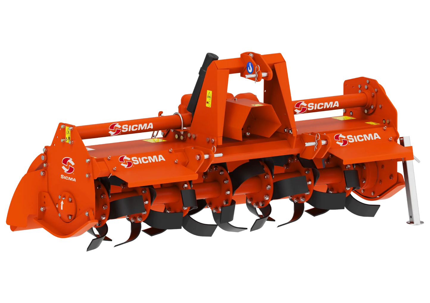 Vista frontale della fresatrice RD Sicma con dettagli del rotore e delle zappe.
