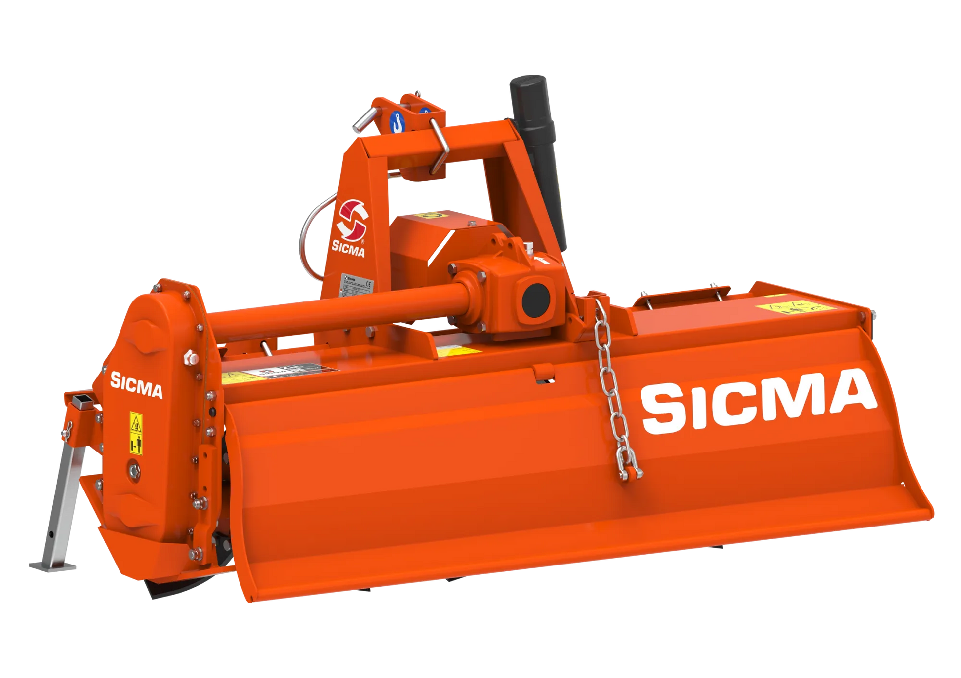 Retro della fresatrice Sicma ZLL in evidenza, con dettaglio delle lame e struttura di supporto.
